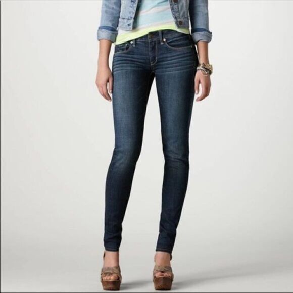 American Eagle Stretch Skinny Jeans Dark Wash Sz 2 - Picture 1 of 10